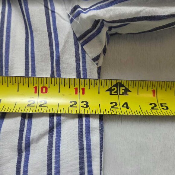 New S Anthropologie x Maeve the Bennet buttondown shirt in blue stripe - Picture 6 of 7